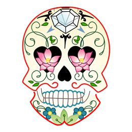 Sugar skull tattoo photo