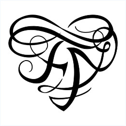 F+A heart tattoo