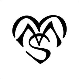 Heart M+M+S tattoo