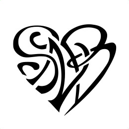 S+N+B Heart tattoo