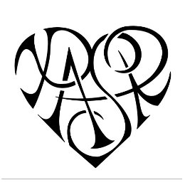 P+A+S+R heart tattoo photo