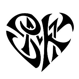 S+M+K heart tattoo