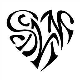 S+N+M heart tattoo