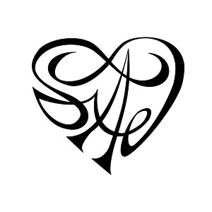 S+A+I heart tattoo