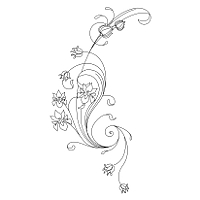 Art Nouveau flowers tattoo photo