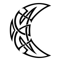 Celtic moon tattoo