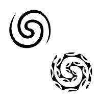 Double spiral tattoo