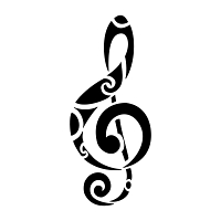 Treble clef tattoo photo