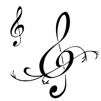 Treble clef tattoo photo