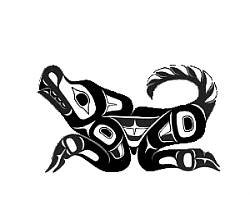 Haida style wolf tattoo