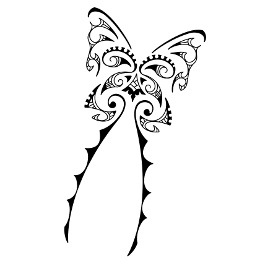 Maori style butterfly 2 tattoo photo