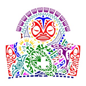 Family unity Polynesian half sleeve
tattoo