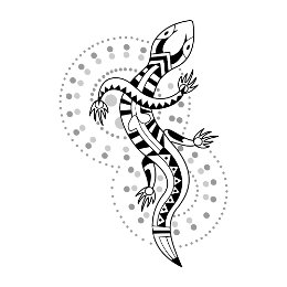 Aboriginal gecko tattoo