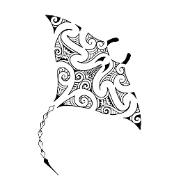 Maori style manta tattoo