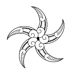 Maori style starfish tattoo