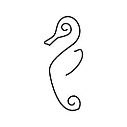 stylized seahorse tattoo