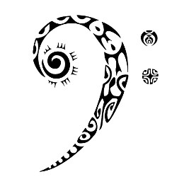 Bass clef tattoo