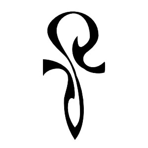 Ankh + letter S tattoo