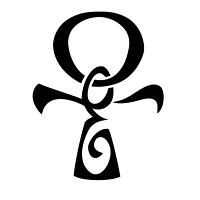 Ankh + E tattoo