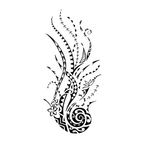 Flaming koru tattoo