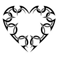 Tribal heart tattoo photo