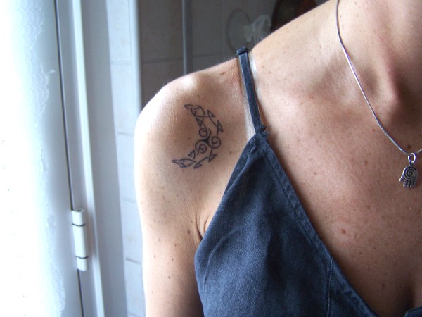 Cristina - Triskell moon tattoo