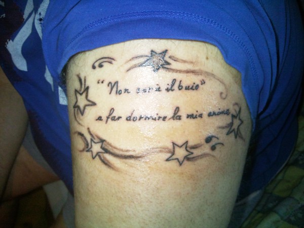 Dario - No darkness will drowse my soul tattoo