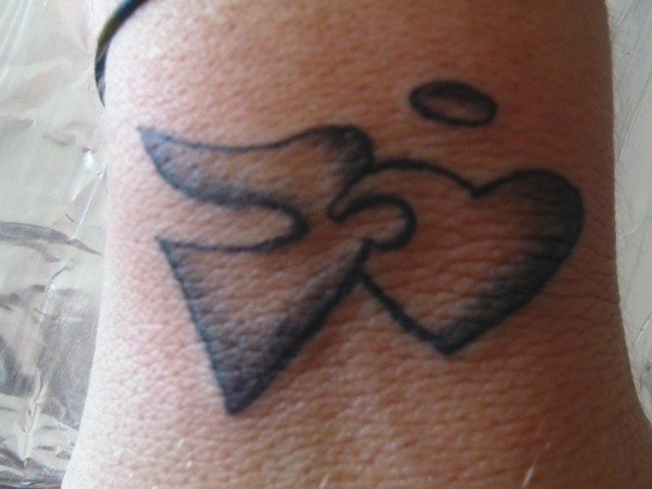 Domenica - Angel and heart tattoo