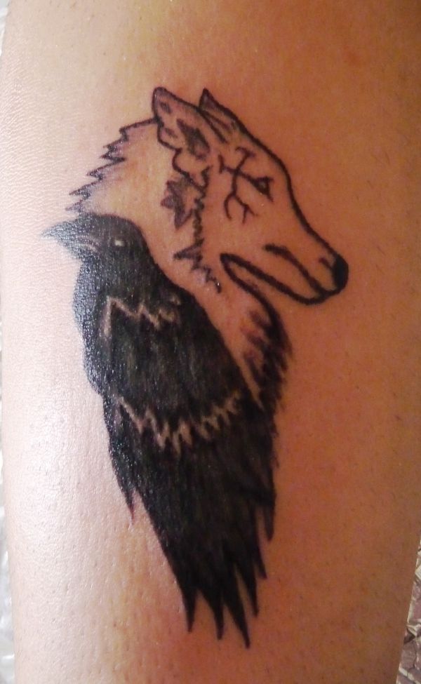 Domenica - Wolf and Crow tattoo