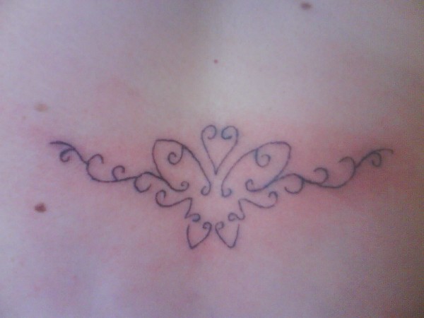 Yvonne - Butterfly lowerback tattoo