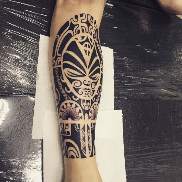 Guest - Warrior mask tattoo