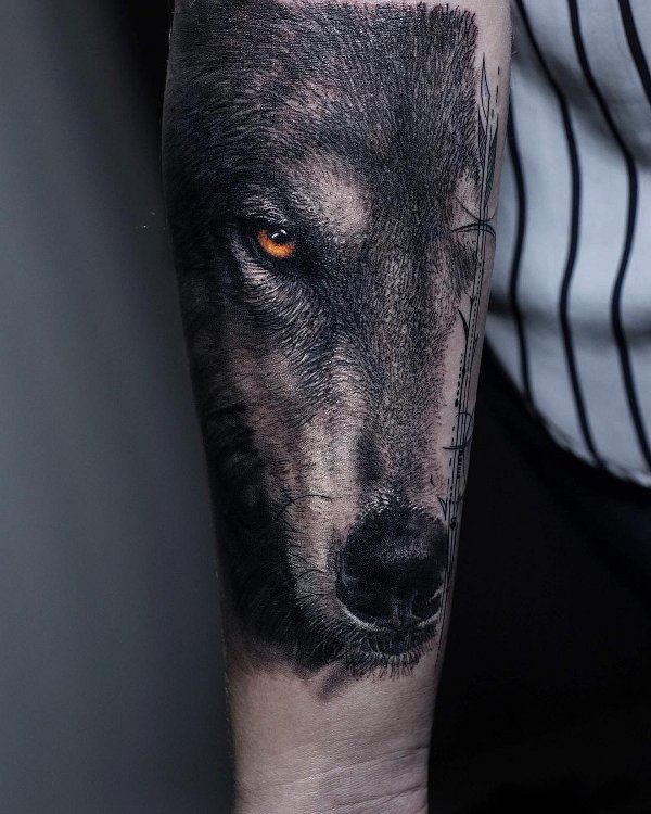 Guest - wolf head tattoo photo