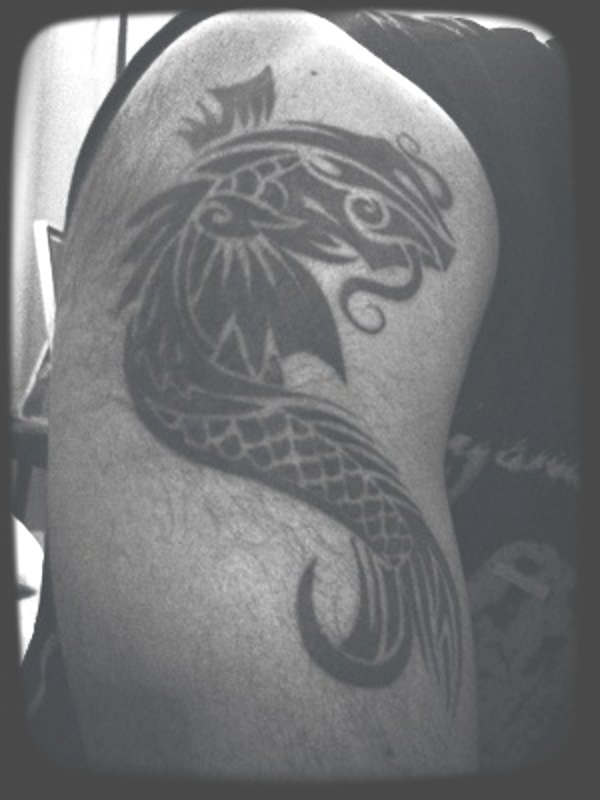 Manoj - Tribal Koi tattoo