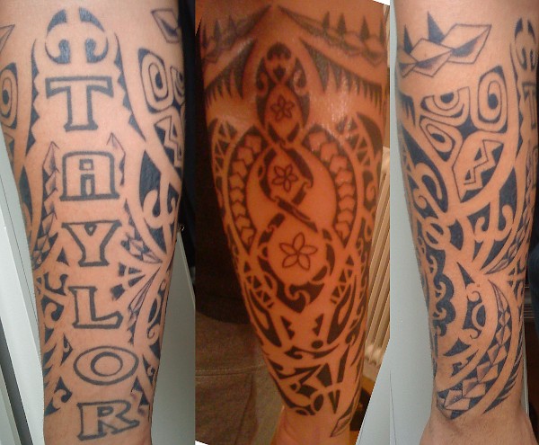 Patrick - Polynesian arm Hui tattoo