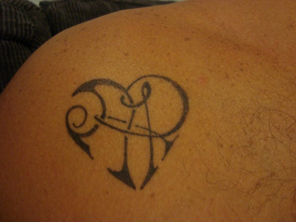 Rodney - A+R heart tattoo photo