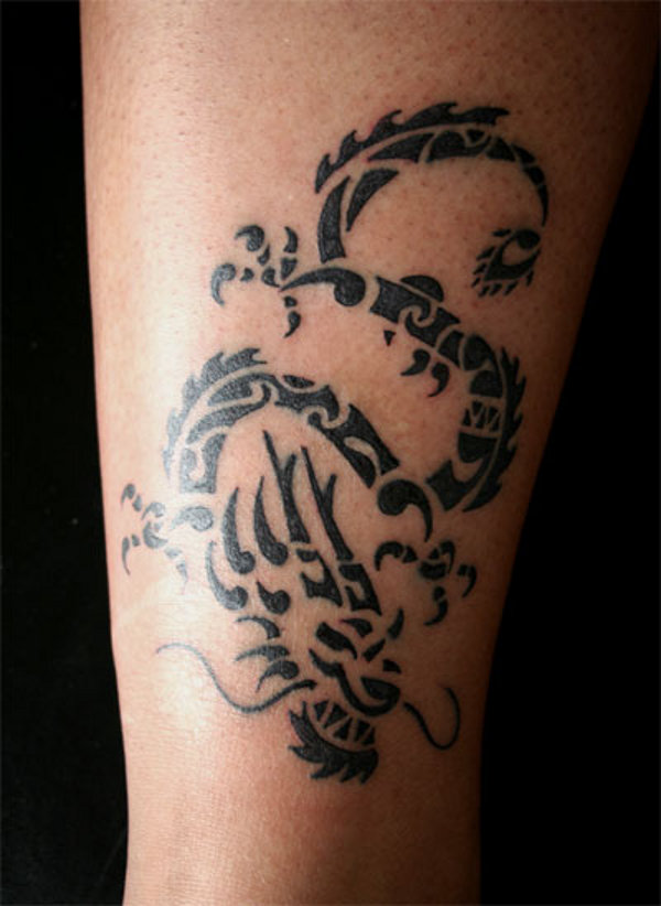 Shivani - Polynesian dragon tattoo