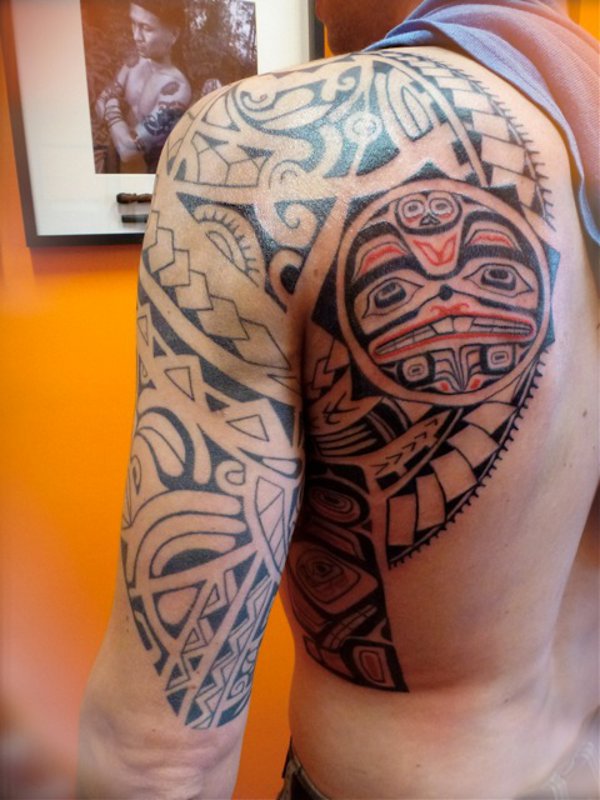 Tanne - Polynesian Haida tattoo photo