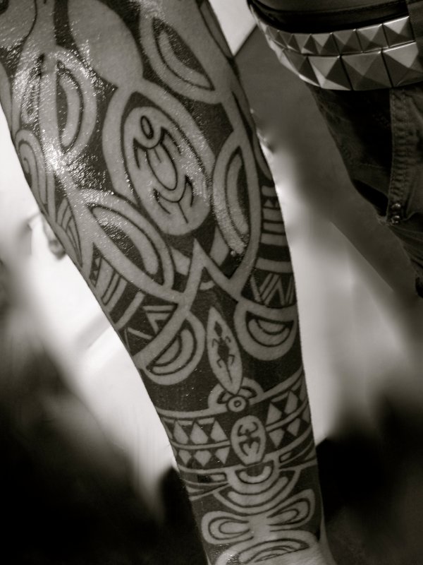 Tanne - Polynesian forearm tattoo photo