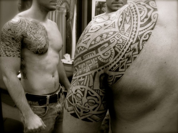 Tanne - pec n sleeve tattoo