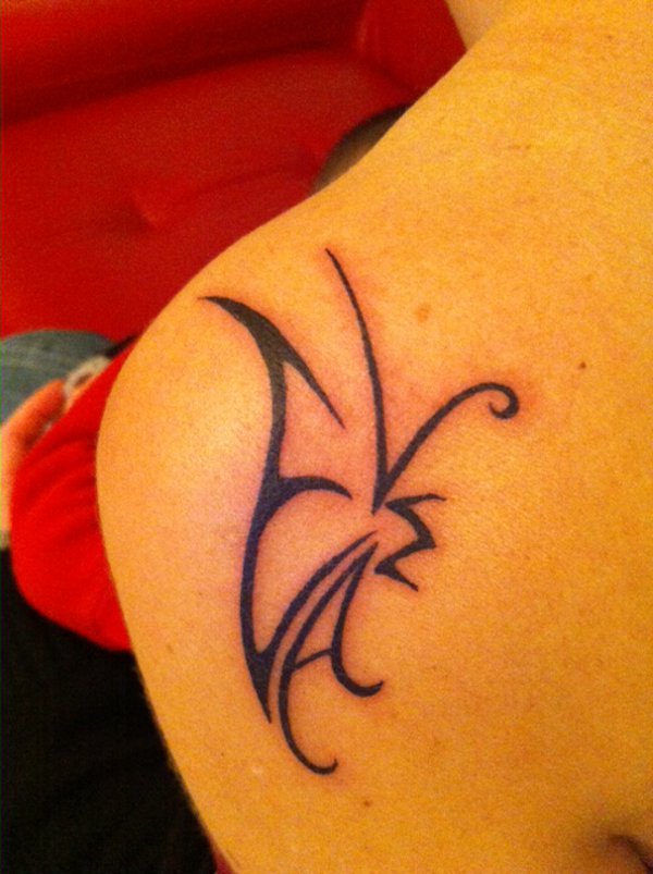 Amira - M+E+L+A butterfly tattoo